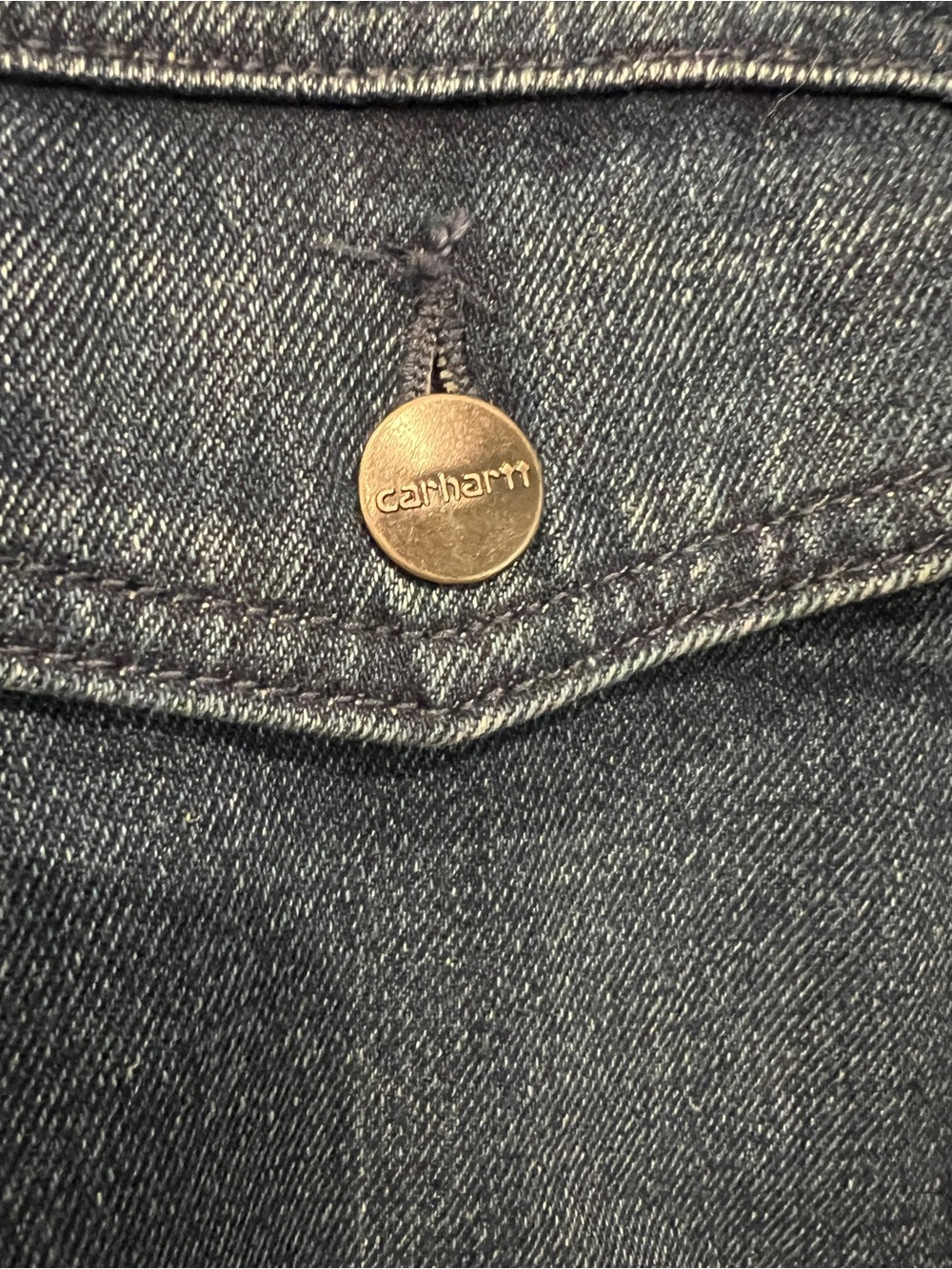 Carhartt Blue Denim Sherpa-Lined Jacket - Picture 8 of 9